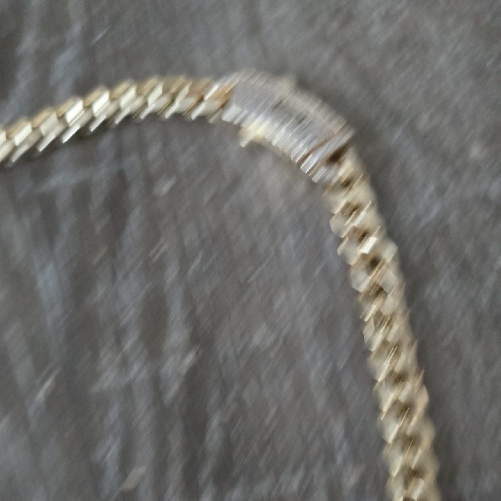 14k Gold Plated Chain Necklace with Black Clover Accents - Picture 3 of 4